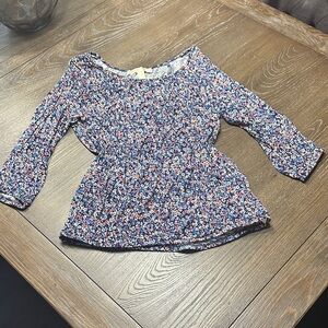 Michael Kors Navy Floral Blouse